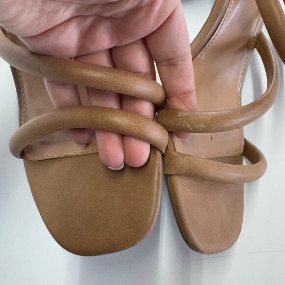 Dolce Vita Heels Womens 9.5 Brown Tan Myla Snakeskin Slip On Sandals - Picture 6 of 10